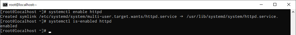 start enable httpd